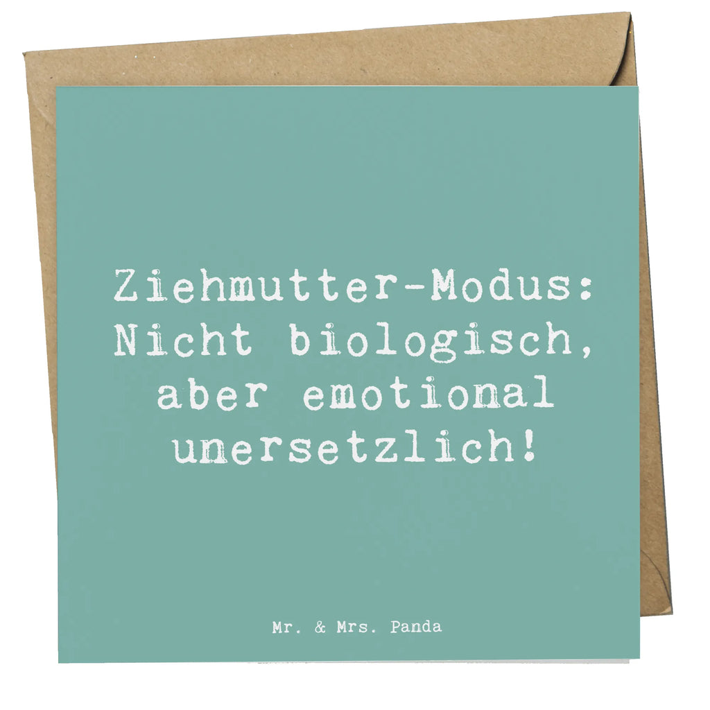 Deluxe Karte Spruch Ziehmutter Modus Karte, Grußkarte, Klappkarte, Einladungskarte, Glückwunschkarte, Hochzeitskarte, Geburtstagskarte, Hochwertige Grußkarte, Hochwertige Klappkarte, Familie, Vatertag, Muttertag, Bruder, Schwester, Mama, Papa, Oma, Opa