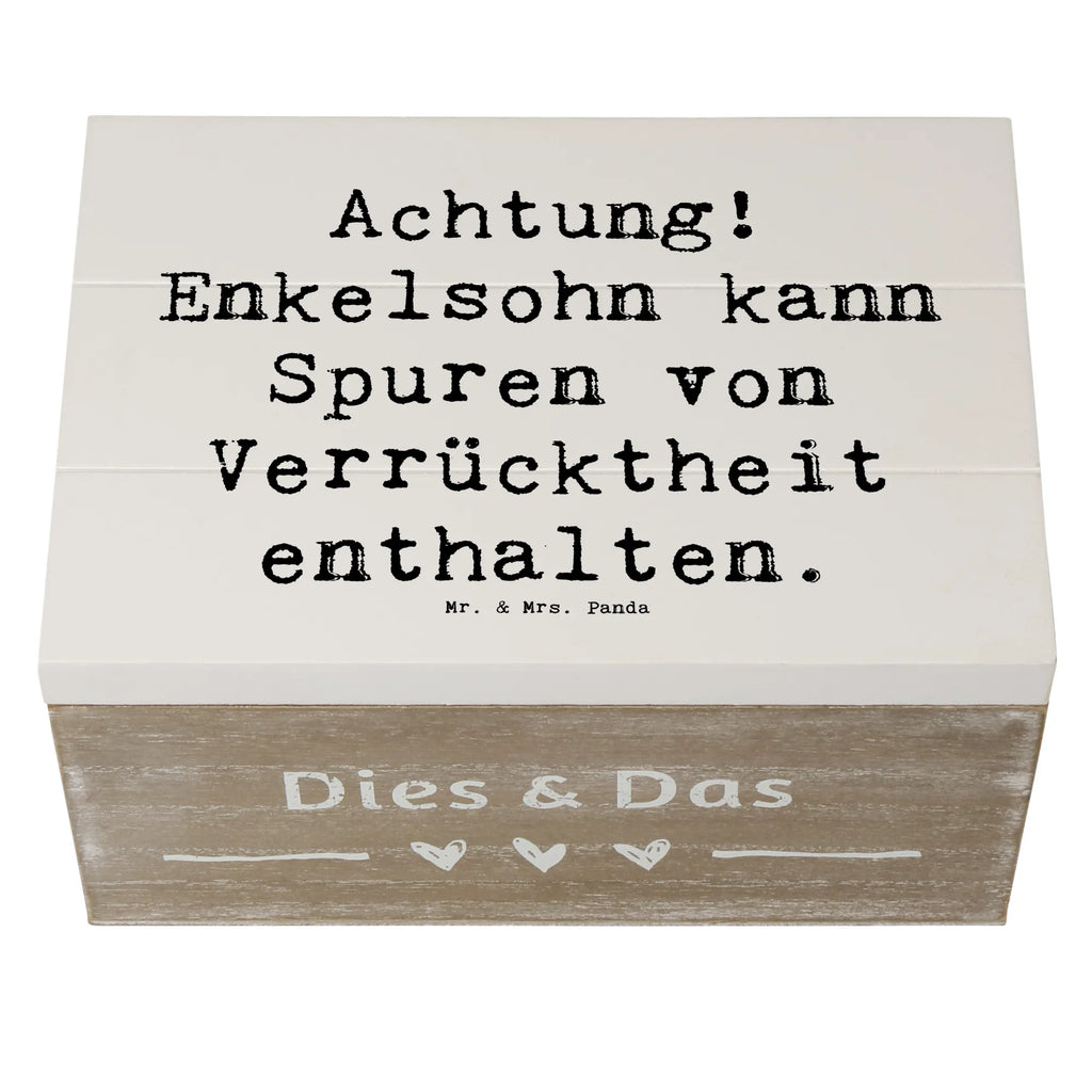 Holzkiste Spruch Enkelsohn Verrücktheit Holzkiste, Kiste, Schatzkiste, Truhe, Schatulle, XXL, Erinnerungsbox, Erinnerungskiste, Dekokiste, Aufbewahrungsbox, Geschenkbox, Geschenkdose, Familie, Vatertag, Muttertag, Bruder, Schwester, Mama, Papa, Oma, Opa