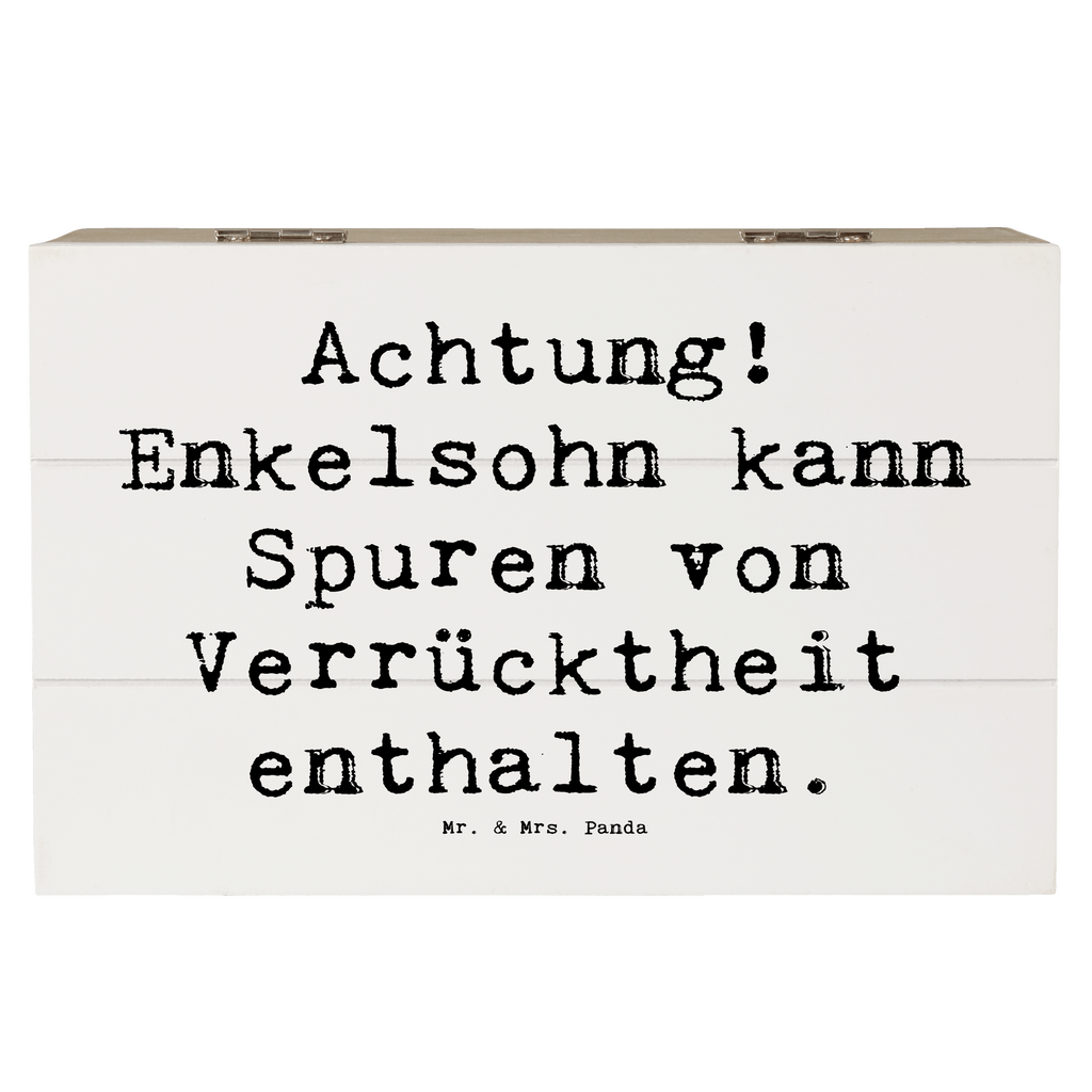 Holzkiste Spruch Enkelsohn Verrücktheit Holzkiste, Kiste, Schatzkiste, Truhe, Schatulle, XXL, Erinnerungsbox, Erinnerungskiste, Dekokiste, Aufbewahrungsbox, Geschenkbox, Geschenkdose, Familie, Vatertag, Muttertag, Bruder, Schwester, Mama, Papa, Oma, Opa