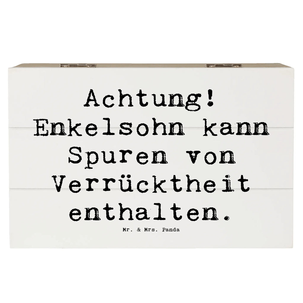 Holzkiste Spruch Enkelsohn Verrücktheit Holzkiste, Kiste, Schatzkiste, Truhe, Schatulle, XXL, Erinnerungsbox, Erinnerungskiste, Dekokiste, Aufbewahrungsbox, Geschenkbox, Geschenkdose, Familie, Vatertag, Muttertag, Bruder, Schwester, Mama, Papa, Oma, Opa