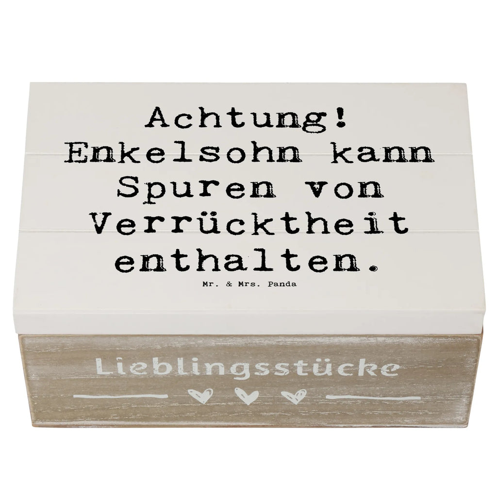 Holzkiste Spruch Enkelsohn Verrücktheit Holzkiste, Kiste, Schatzkiste, Truhe, Schatulle, XXL, Erinnerungsbox, Erinnerungskiste, Dekokiste, Aufbewahrungsbox, Geschenkbox, Geschenkdose, Familie, Vatertag, Muttertag, Bruder, Schwester, Mama, Papa, Oma, Opa