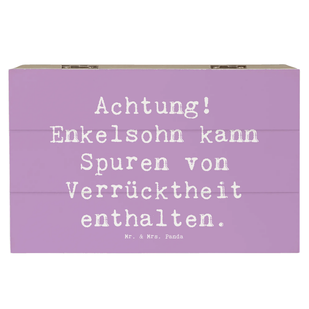 Holzkiste Spruch Enkelsohn Verrücktheit Holzkiste, Kiste, Schatzkiste, Truhe, Schatulle, XXL, Erinnerungsbox, Erinnerungskiste, Dekokiste, Aufbewahrungsbox, Geschenkbox, Geschenkdose, Familie, Vatertag, Muttertag, Bruder, Schwester, Mama, Papa, Oma, Opa