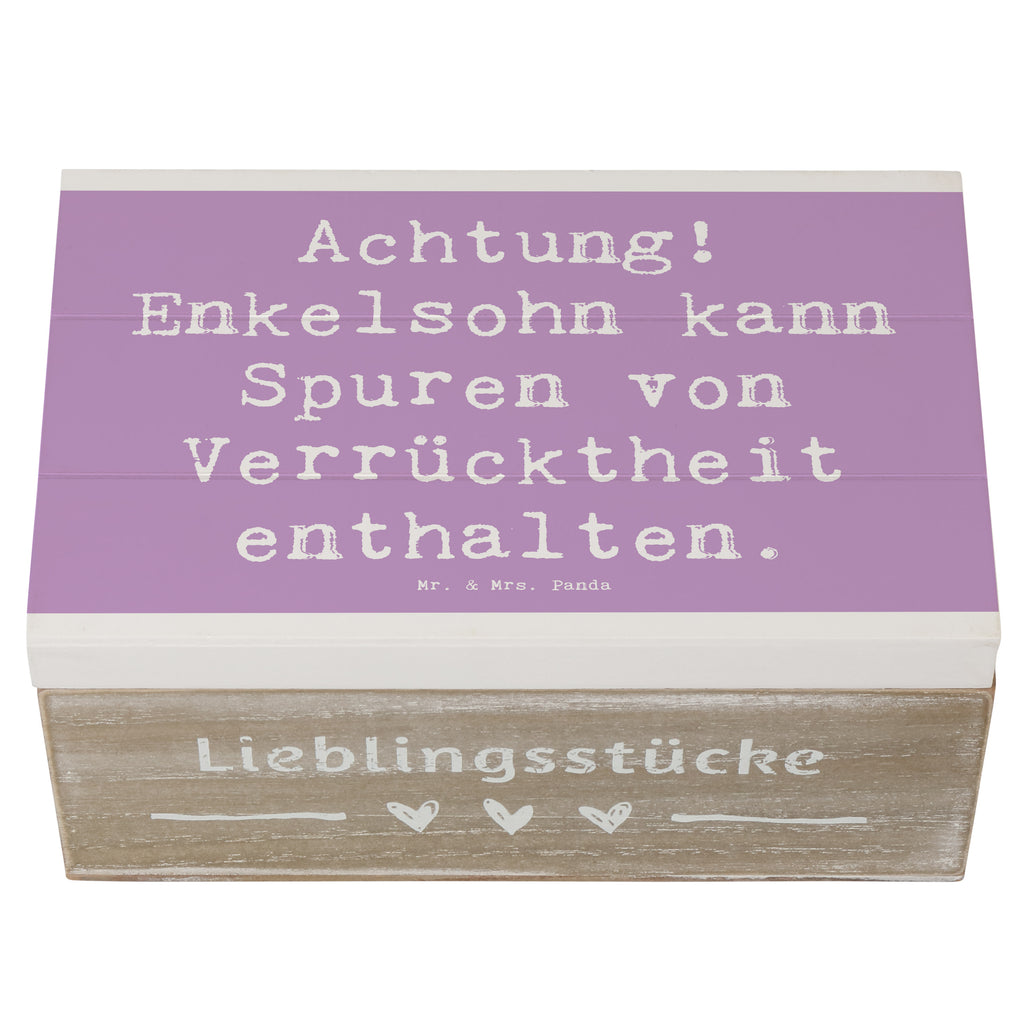 Holzkiste Spruch Enkelsohn Verrücktheit Holzkiste, Kiste, Schatzkiste, Truhe, Schatulle, XXL, Erinnerungsbox, Erinnerungskiste, Dekokiste, Aufbewahrungsbox, Geschenkbox, Geschenkdose, Familie, Vatertag, Muttertag, Bruder, Schwester, Mama, Papa, Oma, Opa