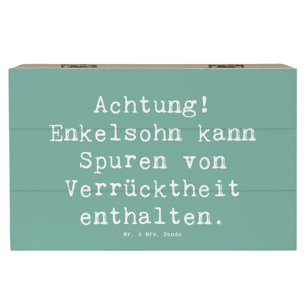 Holzkiste Spruch Enkelsohn Verrücktheit Holzkiste, Kiste, Schatzkiste, Truhe, Schatulle, XXL, Erinnerungsbox, Erinnerungskiste, Dekokiste, Aufbewahrungsbox, Geschenkbox, Geschenkdose, Familie, Vatertag, Muttertag, Bruder, Schwester, Mama, Papa, Oma, Opa