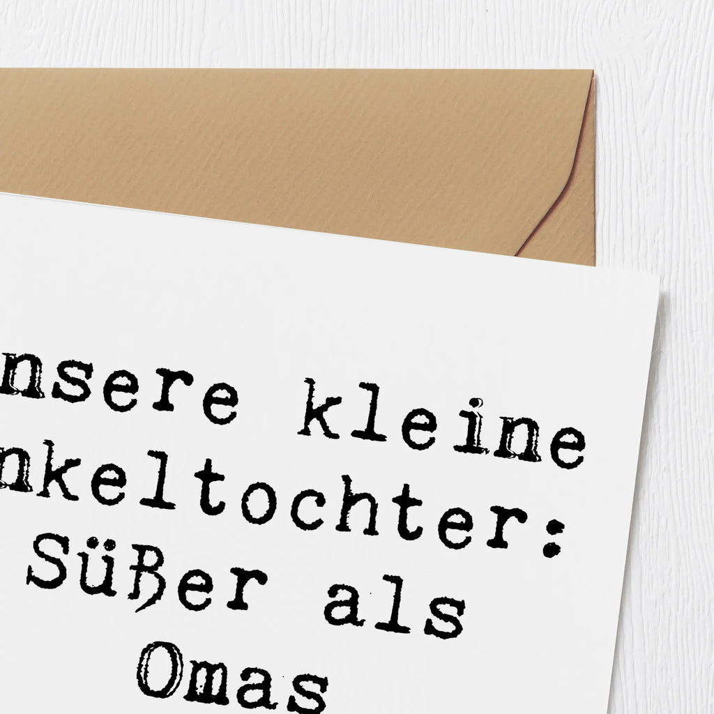 Deluxe Karte Spruch Enkeltochter Süß Karte, Grußkarte, Klappkarte, Einladungskarte, Glückwunschkarte, Hochzeitskarte, Geburtstagskarte, Hochwertige Grußkarte, Hochwertige Klappkarte, Familie, Vatertag, Muttertag, Bruder, Schwester, Mama, Papa, Oma, Opa