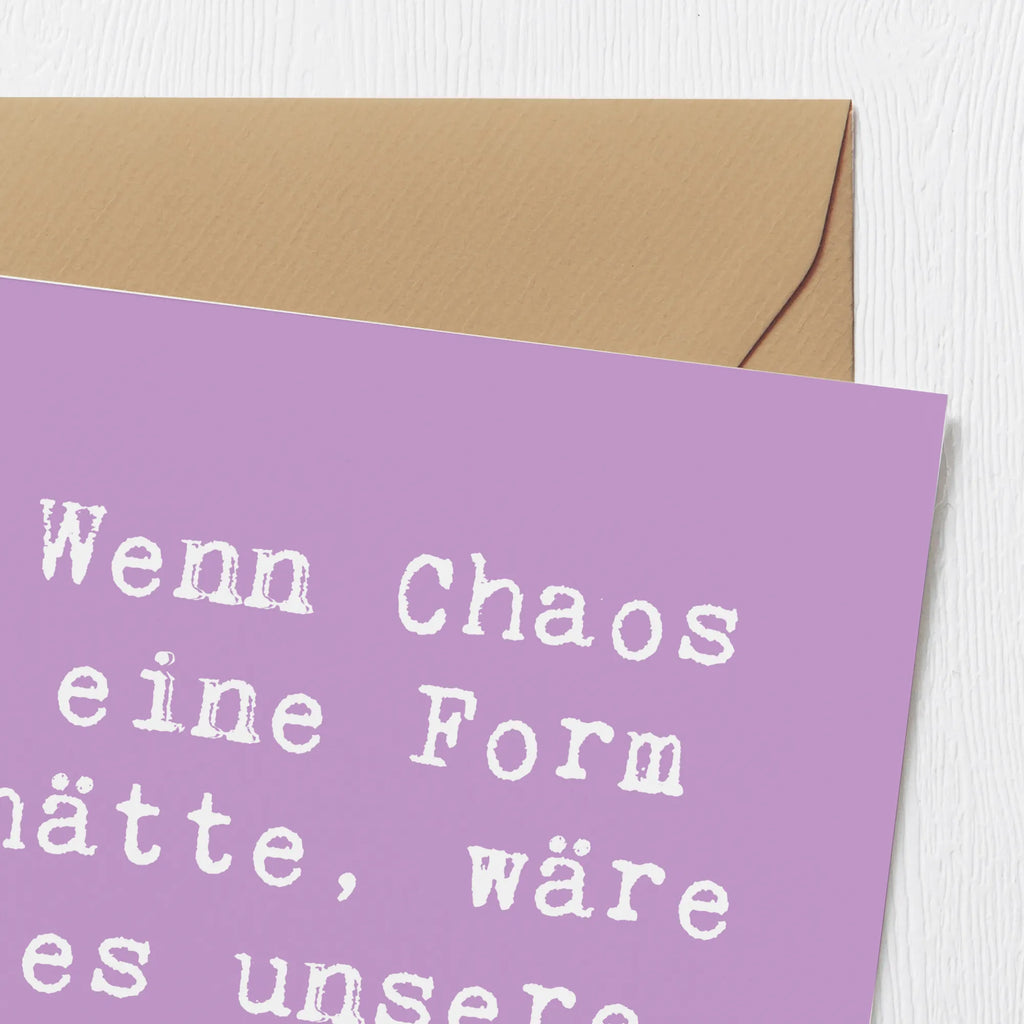 Deluxe Karte Spruch Enkeltochter Chaos Karte, Grußkarte, Klappkarte, Einladungskarte, Glückwunschkarte, Hochzeitskarte, Geburtstagskarte, Hochwertige Grußkarte, Hochwertige Klappkarte, Familie, Vatertag, Muttertag, Bruder, Schwester, Mama, Papa, Oma, Opa