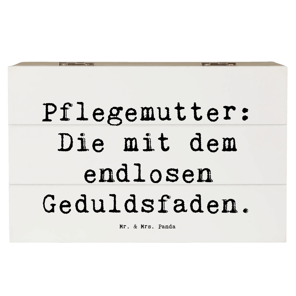 Holzkiste Spruch Pflegemutter: Die mit dem endlosen Geduldsfaden. Holzkiste, Kiste, Schatzkiste, Truhe, Schatulle, XXL, Erinnerungsbox, Erinnerungskiste, Dekokiste, Aufbewahrungsbox, Geschenkbox, Geschenkdose, Familie, Vatertag, Muttertag, Bruder, Schwester, Mama, Papa, Oma, Opa