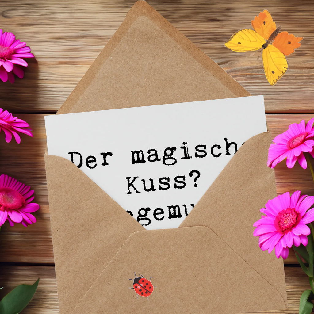 Deluxe Karte Spruch Pflegemutter Kuss Karte, Grußkarte, Klappkarte, Einladungskarte, Glückwunschkarte, Hochzeitskarte, Geburtstagskarte, Hochwertige Grußkarte, Hochwertige Klappkarte, Familie, Vatertag, Muttertag, Bruder, Schwester, Mama, Papa, Oma, Opa