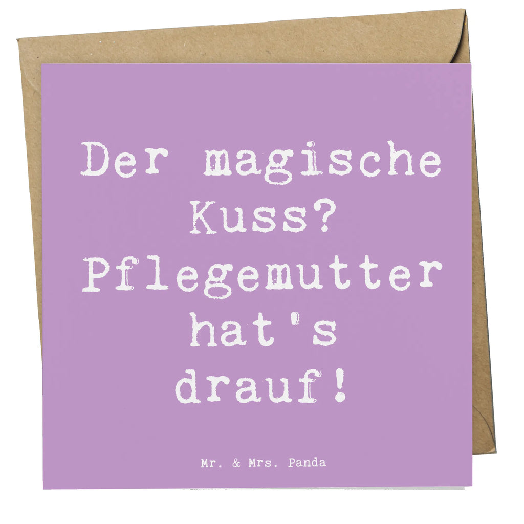 Deluxe Karte Spruch Pflegemutter Kuss Karte, Grußkarte, Klappkarte, Einladungskarte, Glückwunschkarte, Hochzeitskarte, Geburtstagskarte, Hochwertige Grußkarte, Hochwertige Klappkarte, Familie, Vatertag, Muttertag, Bruder, Schwester, Mama, Papa, Oma, Opa