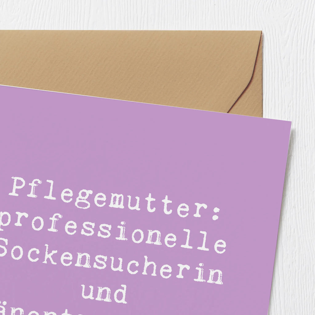 Deluxe Karte Spruch Pflegemutter Heldin Karte, Grußkarte, Klappkarte, Einladungskarte, Glückwunschkarte, Hochzeitskarte, Geburtstagskarte, Hochwertige Grußkarte, Hochwertige Klappkarte, Familie, Vatertag, Muttertag, Bruder, Schwester, Mama, Papa, Oma, Opa