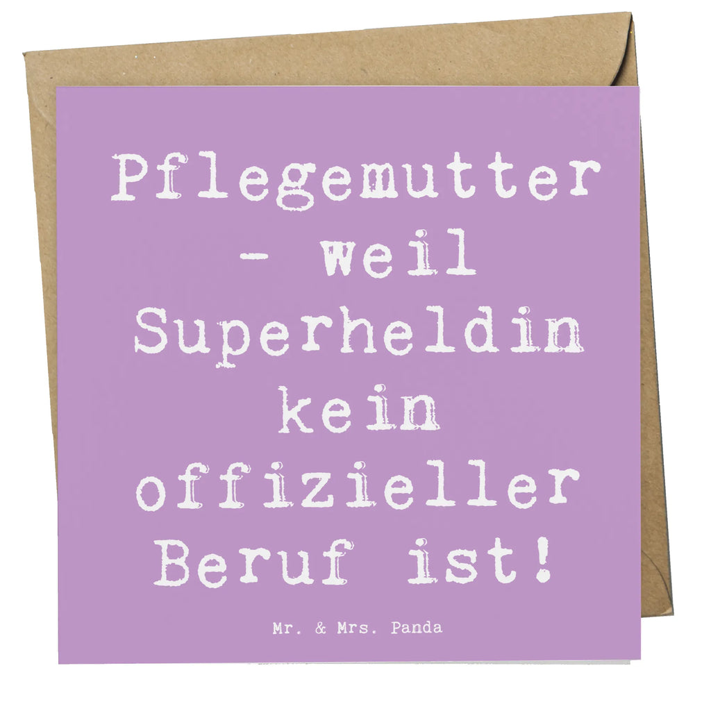 Deluxe Karte Spruch Pflegemutter Superheldin Karte, Grußkarte, Klappkarte, Einladungskarte, Glückwunschkarte, Hochzeitskarte, Geburtstagskarte, Hochwertige Grußkarte, Hochwertige Klappkarte, Familie, Vatertag, Muttertag, Bruder, Schwester, Mama, Papa, Oma, Opa