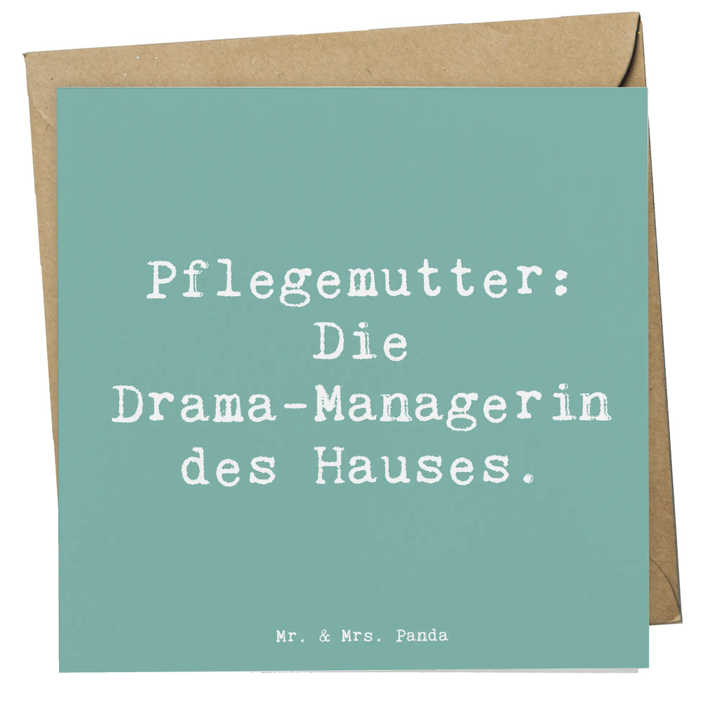 Deluxe Karte Spruch Pflegemutter Managerin Karte, Grußkarte, Klappkarte, Einladungskarte, Glückwunschkarte, Hochzeitskarte, Geburtstagskarte, Hochwertige Grußkarte, Hochwertige Klappkarte, Familie, Vatertag, Muttertag, Bruder, Schwester, Mama, Papa, Oma, Opa