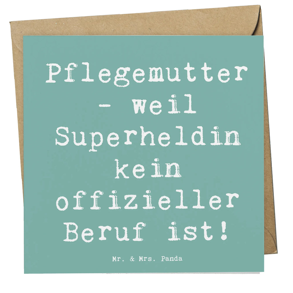 Deluxe Karte Spruch Pflegemutter Superheldin Karte, Grußkarte, Klappkarte, Einladungskarte, Glückwunschkarte, Hochzeitskarte, Geburtstagskarte, Hochwertige Grußkarte, Hochwertige Klappkarte, Familie, Vatertag, Muttertag, Bruder, Schwester, Mama, Papa, Oma, Opa