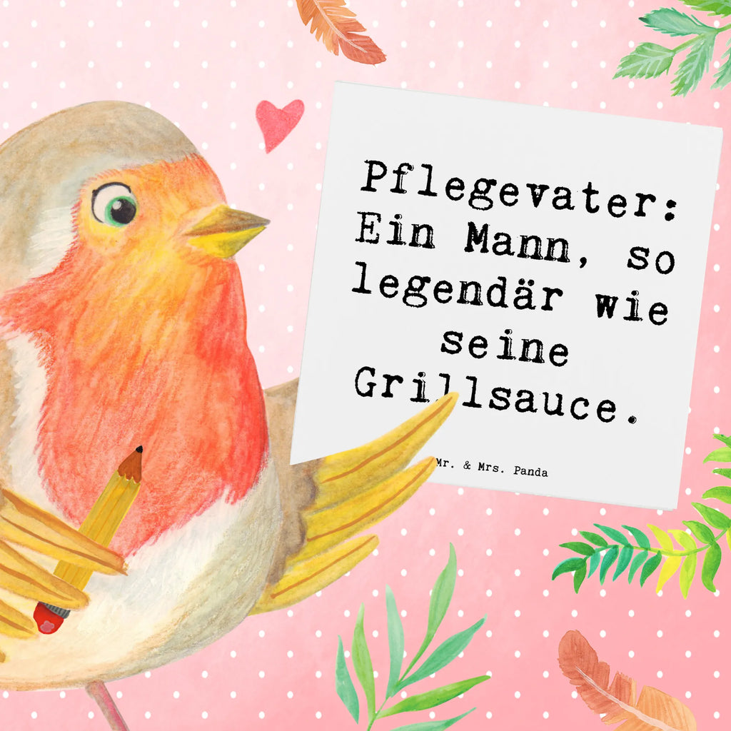 Deluxe Karte Spruch Pflegevater Legende Karte, Grußkarte, Klappkarte, Einladungskarte, Glückwunschkarte, Hochzeitskarte, Geburtstagskarte, Hochwertige Grußkarte, Hochwertige Klappkarte, Familie, Vatertag, Muttertag, Bruder, Schwester, Mama, Papa, Oma, Opa