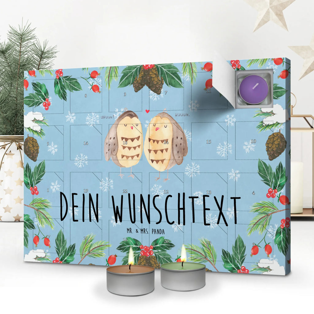 Personalisierter Duftkerzen Adventskalender Eulen Liebe Personalisierter Duftkerzen Adventskalender, Eule, Eule Deko, Liebe, Hochzeit Spruch, Owl, All you need is love, Liebe Spruch, Freundin Geschenk, Freund, Wortspiel lustig