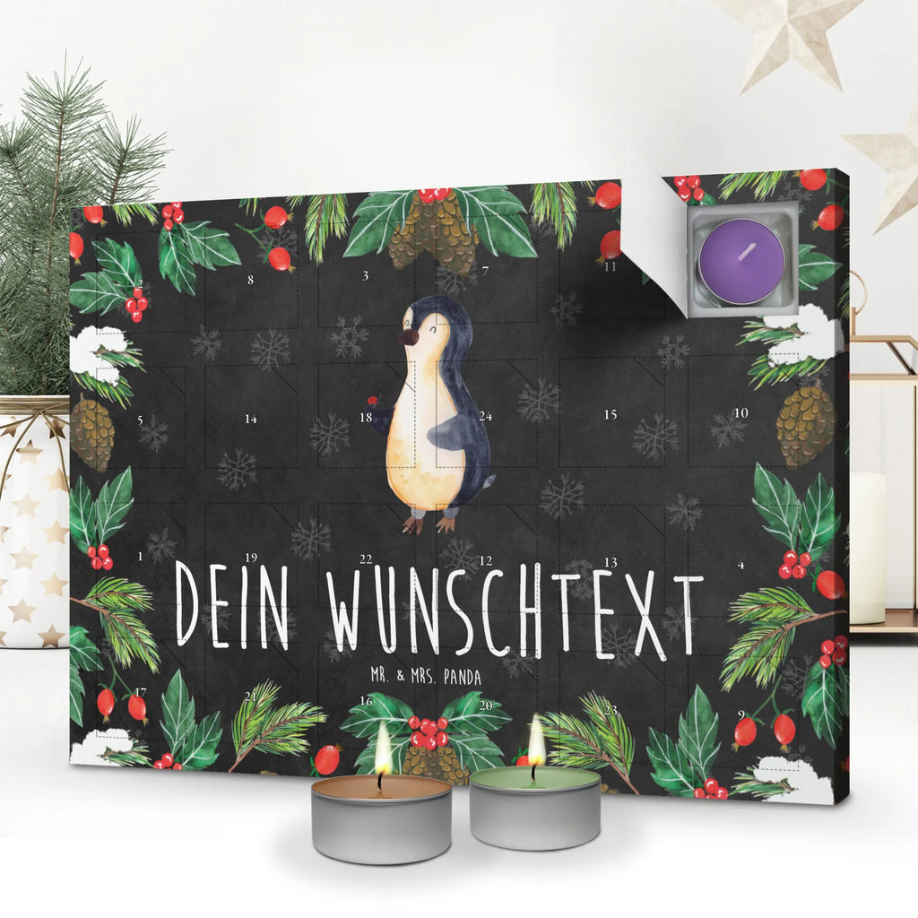 Personalisierter Duftkerzen Adventskalender Pinguin Marienkäfer Personalisierter Duftkerzen Adventskalender, Pinguin, Pinguine, Marienkäfer, Liebe, Wunder, Glück, Freude, Lebensfreude