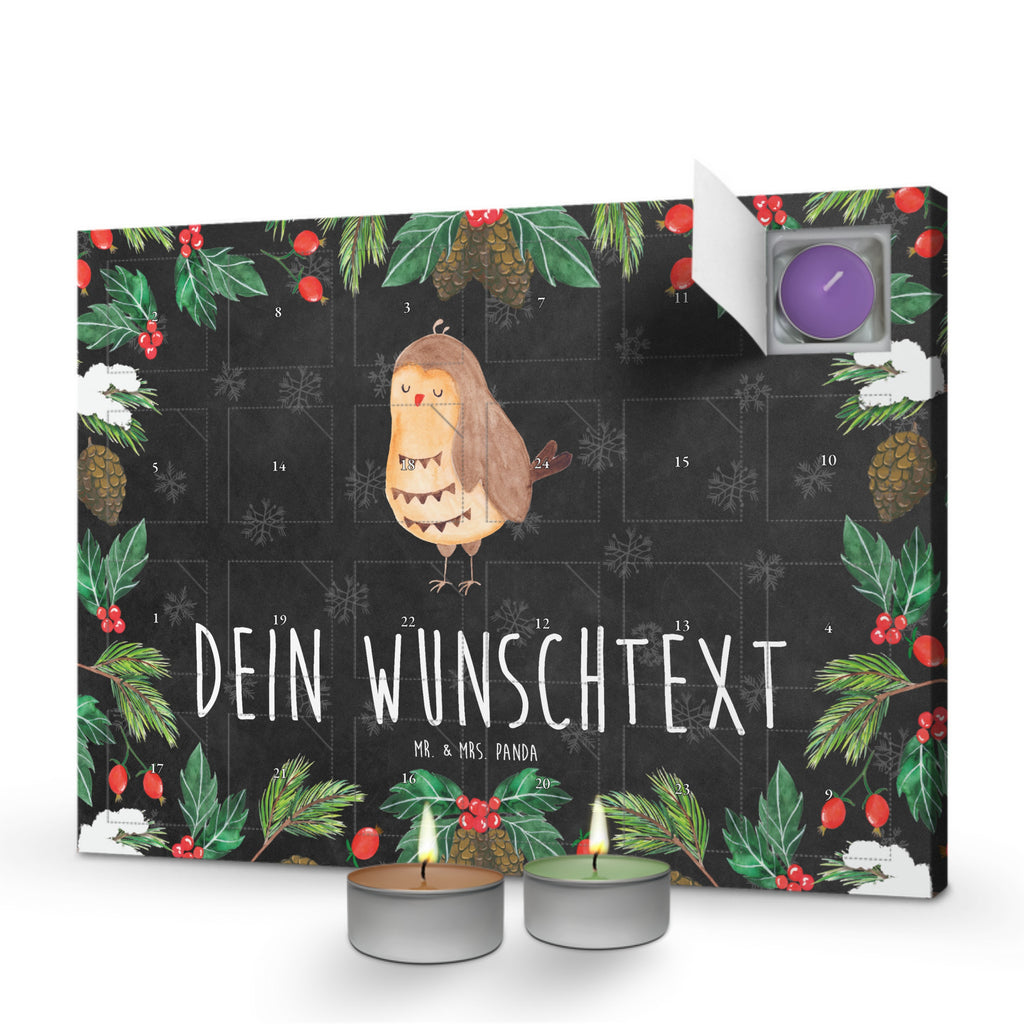 Personalisierter Duftkerzen Adventskalender Eule Zufrieden Personalisierter Duftkerzen Adventskalender, Eule, Eule Spruch, Eule deko, Owl, Liebe Spruch, Romantisch, Wortspiel lustig, Spruch schön, Geschenk Hochzeitstag