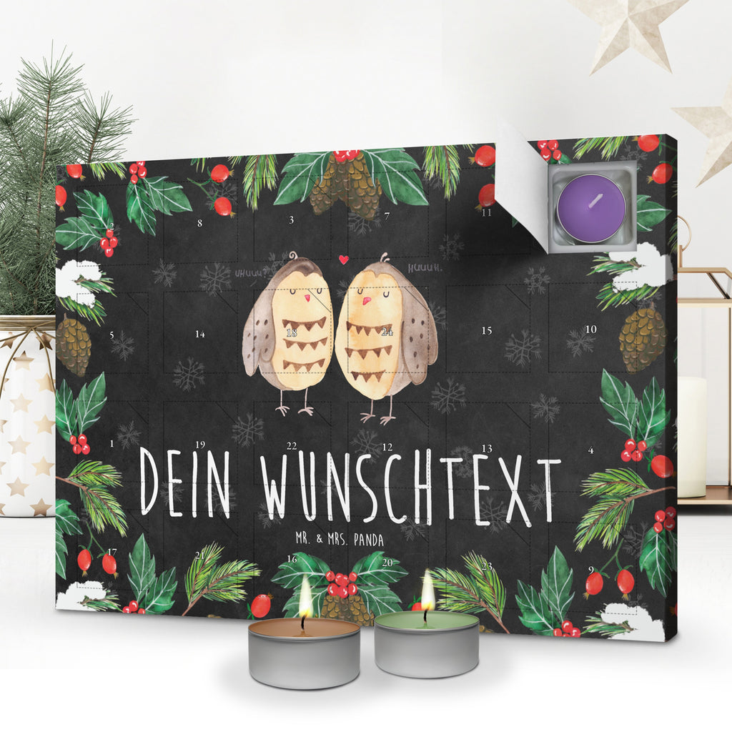 Personalisierter Duftkerzen Adventskalender Eulen Liebe Personalisierter Duftkerzen Adventskalender, Eule, Eule Deko, Liebe, Hochzeit Spruch, Owl, All you need is love, Liebe Spruch, Freundin Geschenk, Freund, Wortspiel lustig