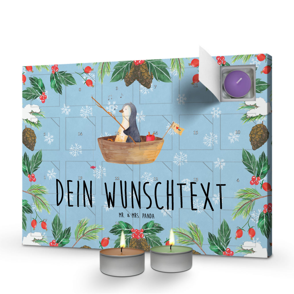 Personalisierter Duftkerzen Adventskalender Pinguin Angelboot Personalisierter Duftkerzen Adventskalender, Pinguin, Pinguine, Angeln, Boot, Angelboot, Lebenslust, Leben, genießen, Motivation, Neustart, Neuanfang, Trennung, Scheidung, Geschenkidee Liebeskummer