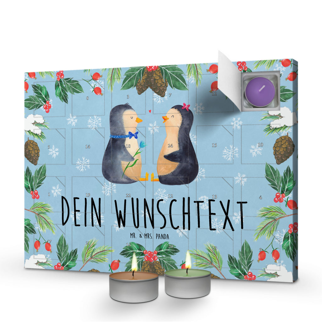 Personalisierter Duftkerzen Adventskalender Pinguin Pärchen Personalisierter Duftkerzen Adventskalender, Pinguin, Pinguine, Liebe, Liebespaar, Liebesbeweis, Liebesgeschenk, Verlobung, Jahrestag, Hochzeitstag, Hochzeit, Hochzeitsgeschenk, große Liebe, Traumpaar