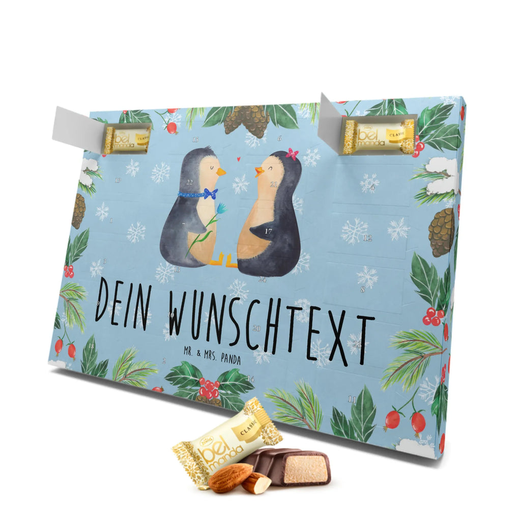 Personalisierter Marzipan Adventskalender Pinguin Pärchen Personalisierter Marzipan Adventskalender, Pinguin, Pinguine, Liebe, Liebespaar, Liebesbeweis, Liebesgeschenk, Verlobung, Jahrestag, Hochzeitstag, Hochzeit, Hochzeitsgeschenk, große Liebe, Traumpaar