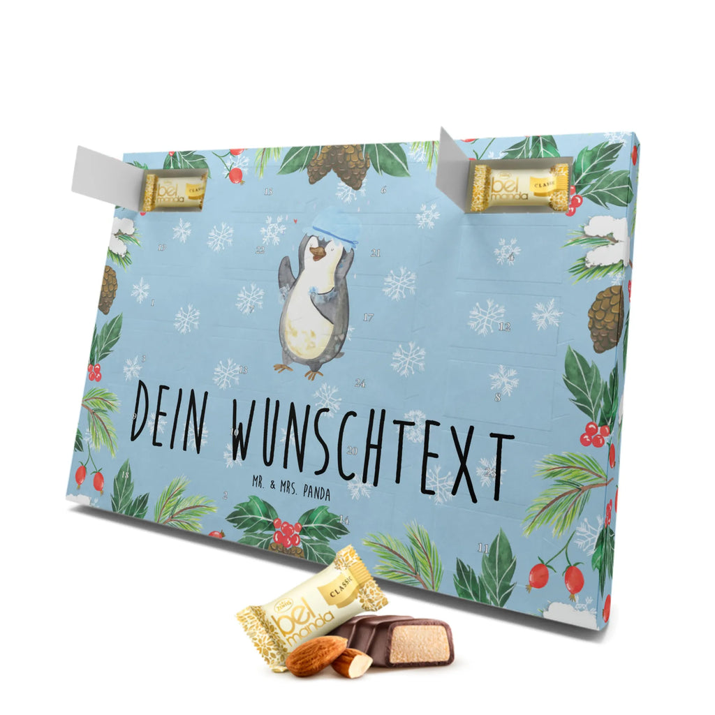 Personalisierter Marzipan Adventskalender Pinguin Duschen Personalisierter Marzipan Adventskalender, Pinguin, Pinguine, Dusche, duschen, Lebensmotto, Motivation, Neustart, Neuanfang, glücklich sein