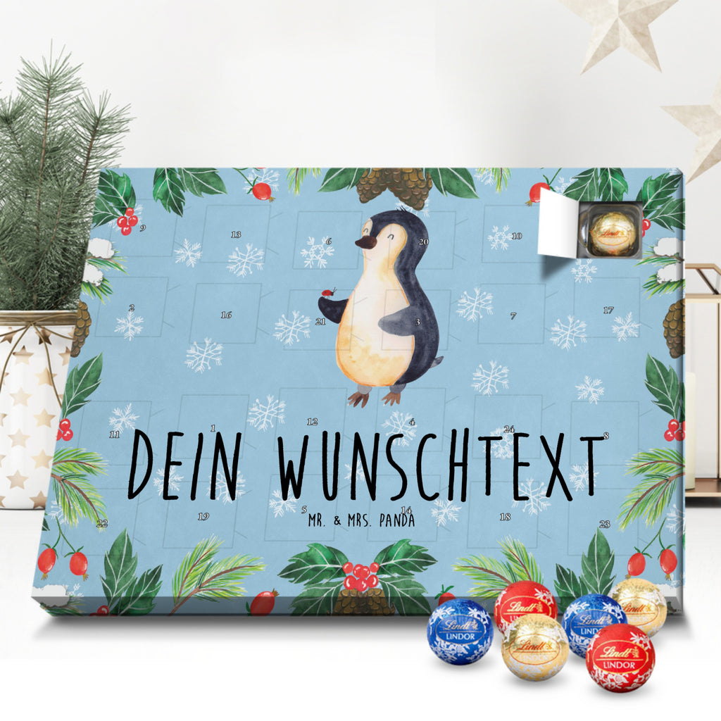 Personalisierter Kugel Markenschokolade Adventskalender Pinguin Marienkäfer Personalisierter Kugel Markenschokolade Adventskalender, Pinguin, Pinguine, Marienkäfer, Liebe, Wunder, Glück, Freude, Lebensfreude