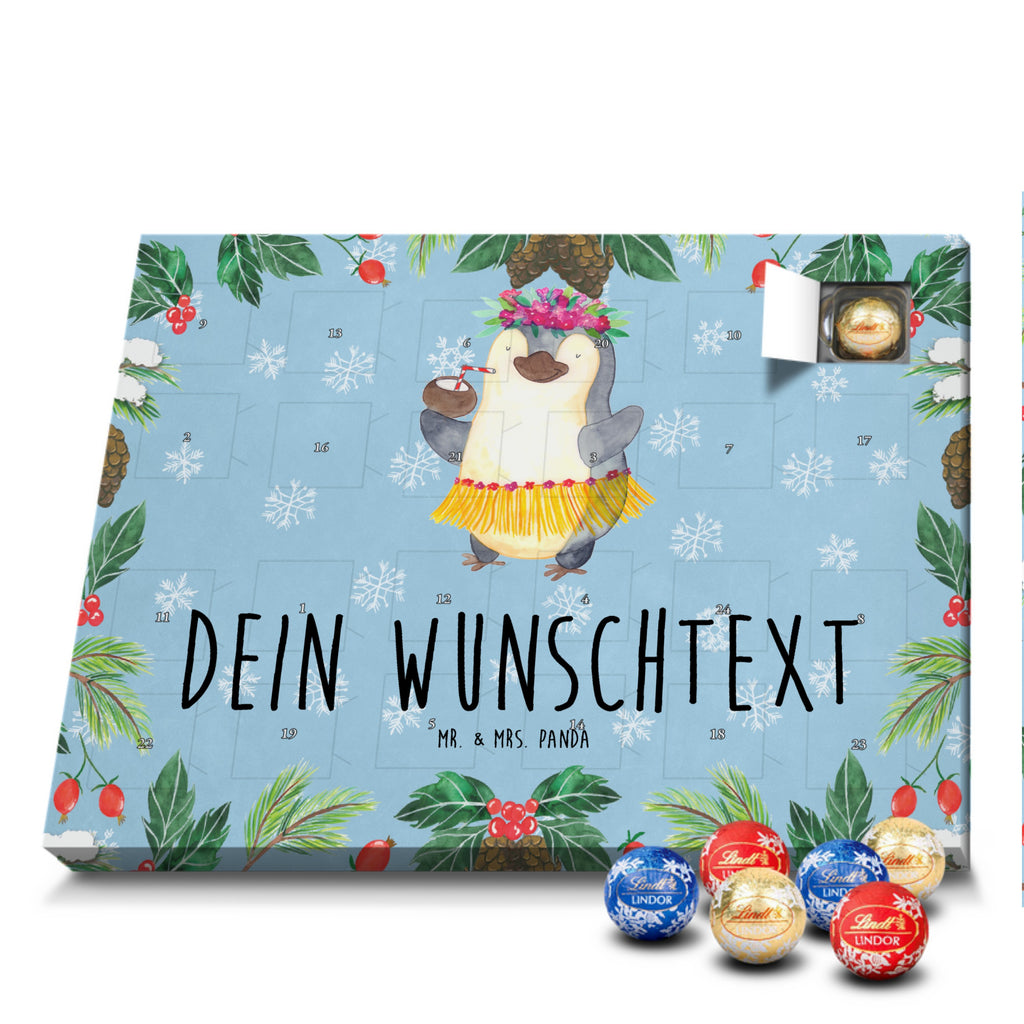 Personalisierter Kugel Markenschokolade Adventskalender Pinguin Kokosnuss Personalisierter Kugel Markenschokolade Adventskalender, Pinguin, Aloha, Hawaii, Urlaub, Kokosnuss, Pinguine