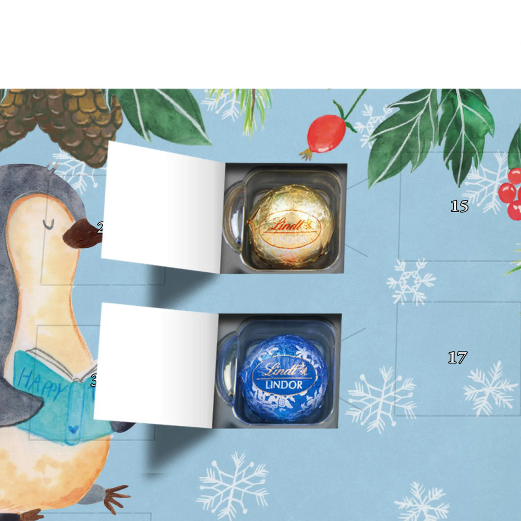 Personalisierter Kugel Markenschokolade Adventskalender Pinguin Buch Personalisierter Kugel Markenschokolade Adventskalender, Pinguin, Pinguine, Buch, Lesen, Bücherwurm, Nichtstun, Faulenzen, Ferien, Urlaub, Freizeit