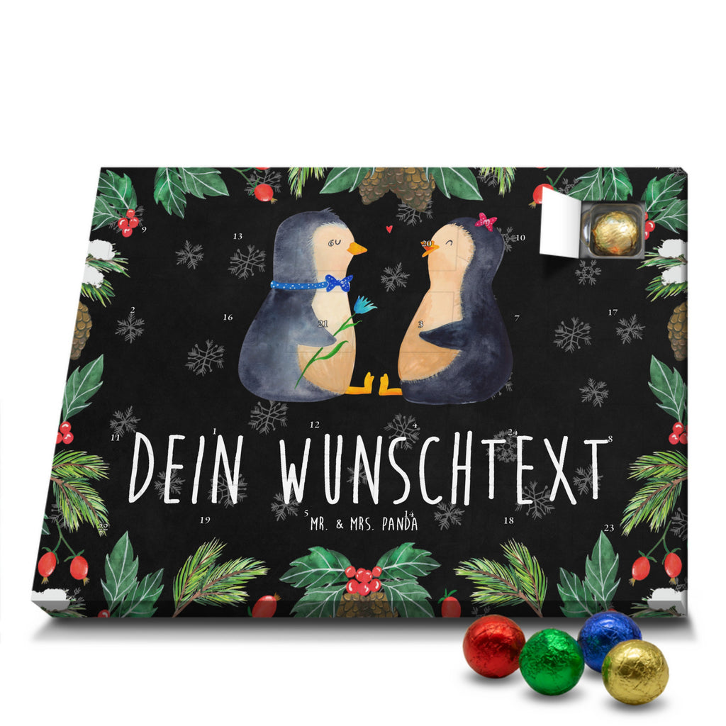 Personalisierter Schoko Adventskalender Pinguin Pärchen Personalisierter Adventskalender, Adventskalender mit Namen, Pinguin, Pinguine, Liebe, Liebespaar, Liebesbeweis, Liebesgeschenk, Verlobung, Jahrestag, Hochzeitstag, Hochzeit, Hochzeitsgeschenk, große Liebe, Traumpaar