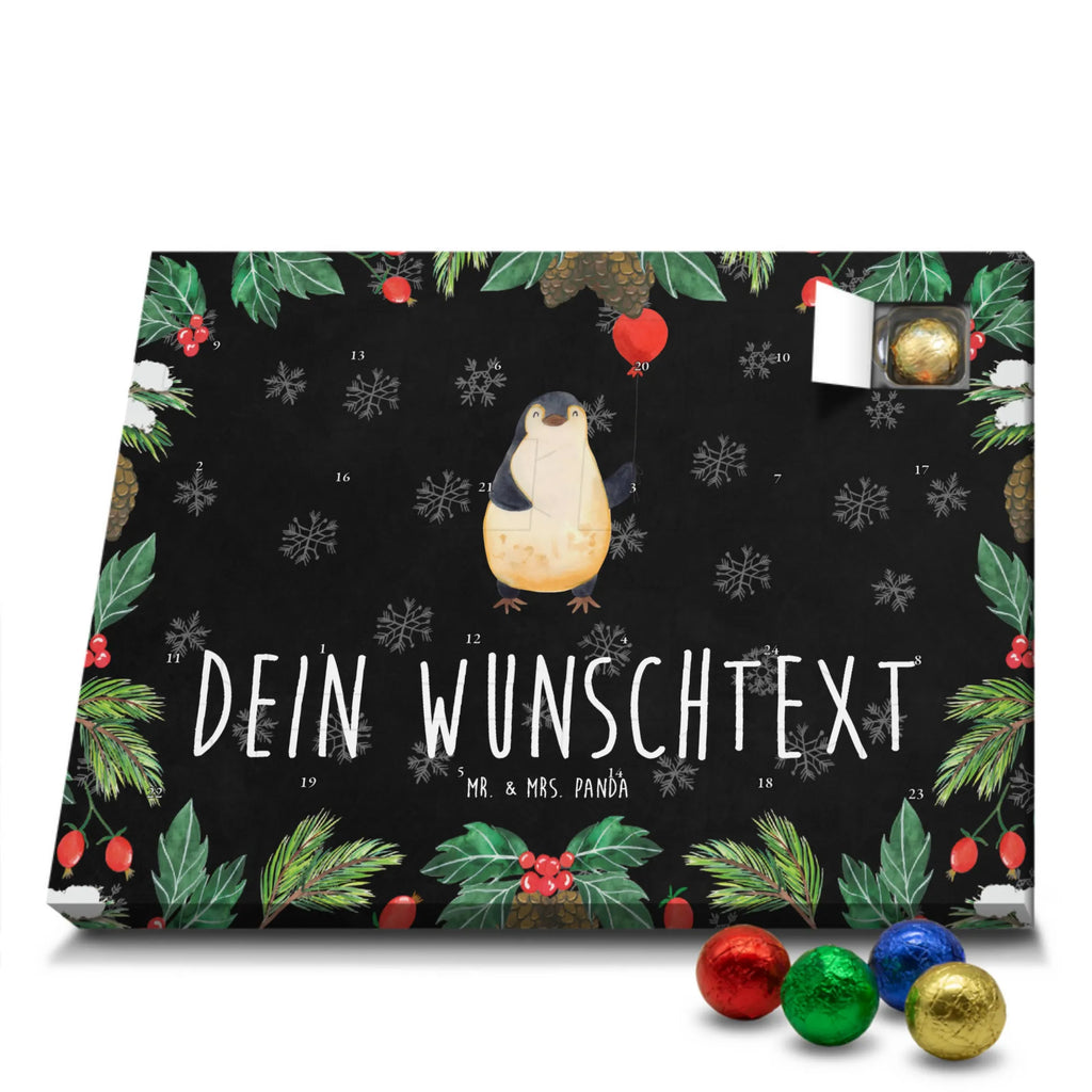 Personalisierter Schoko Adventskalender Pinguin Luftballon Personalisierter Adventskalender, Adventskalender mit Namen, Pinguin, Pinguine, Luftballon, Tagträume, Lebenslust, Geschenk Freundin, Geschenkidee, beste Freundin, Motivation, Neustart, neues Leben, Liebe, Glück