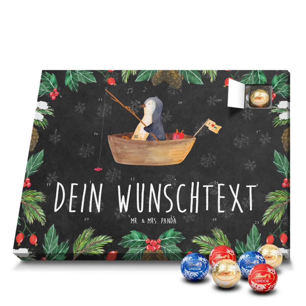 Personalisierter Kugel Markenschokolade Adventskalender Pinguin Angelboot Personalisierter Kugel Markenschokolade Adventskalender, Pinguin, Pinguine, Angeln, Boot, Angelboot, Lebenslust, Leben, genießen, Motivation, Neustart, Neuanfang, Trennung, Scheidung, Geschenkidee Liebeskummer