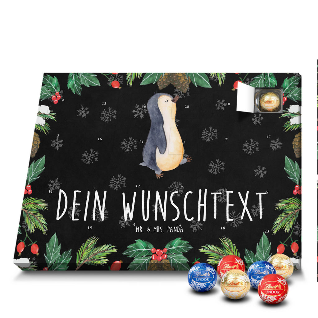 Personalisierter Kugel Markenschokolade Adventskalender Pinguin marschieren Personalisierter Kugel Markenschokolade Adventskalender, Pinguin, Pinguine, Frühaufsteher, Langschläfer, Bruder, Schwester, Familie