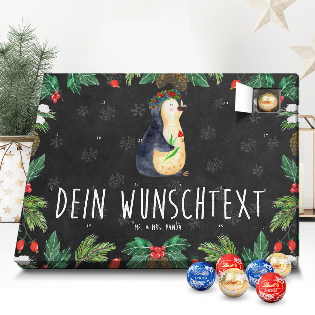 Personalisierter Kugel Markenschokolade Adventskalender Pinguin Blumen Personalisierter Kugel Markenschokolade Adventskalender, Pinguin, Pinguine, Blumenkranz, Universum, Leben, Wünsche, Ziele, Lebensziele, Motivation, Lebenslust, Liebeskummer, Geschenkidee