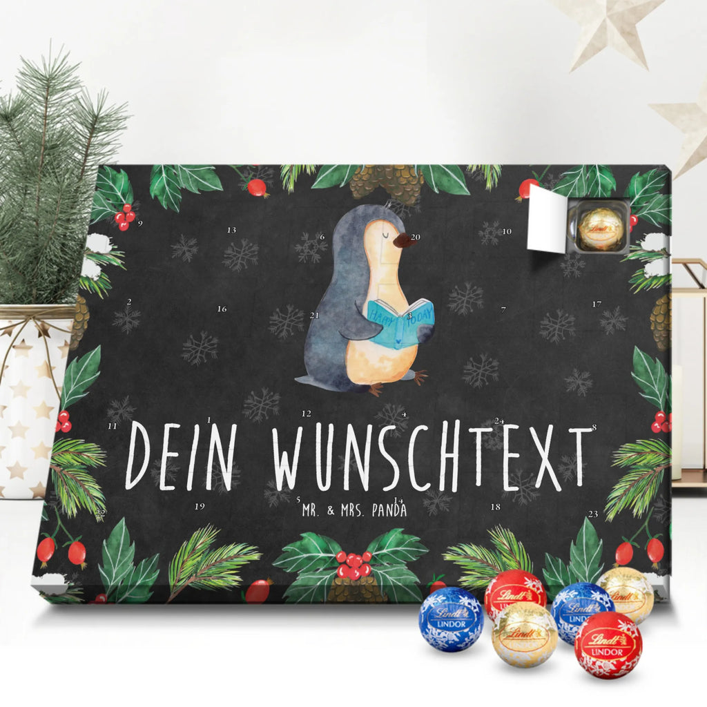 Personalisierter Kugel Markenschokolade Adventskalender Pinguin Buch Personalisierter Kugel Markenschokolade Adventskalender, Pinguin, Pinguine, Buch, Lesen, Bücherwurm, Nichtstun, Faulenzen, Ferien, Urlaub, Freizeit