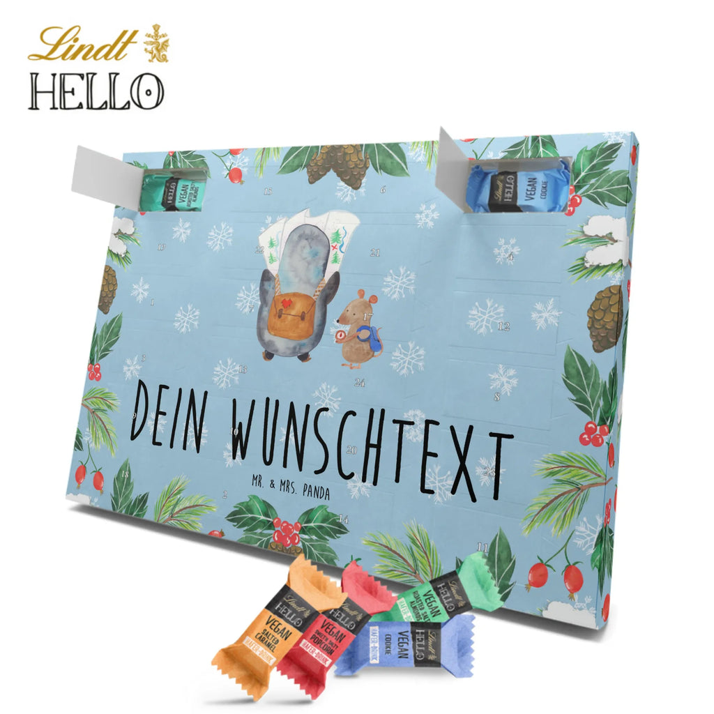 Personalisierter veganer Adventskalender Pinguin & Maus Wanderer Personalisierter veganer Adventskalender, Pinguin, Pinguine, Abenteurer, Abenteuer, Roadtrip, Ausflug, Wanderlust, wandern