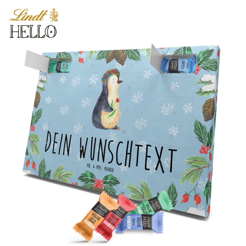 Personalisierter veganer Adventskalender Pinguin Blumen Personalisierter veganer Adventskalender, Pinguin, Pinguine, Blumenkranz, Universum, Leben, Wünsche, Ziele, Lebensziele, Motivation, Lebenslust, Liebeskummer, Geschenkidee