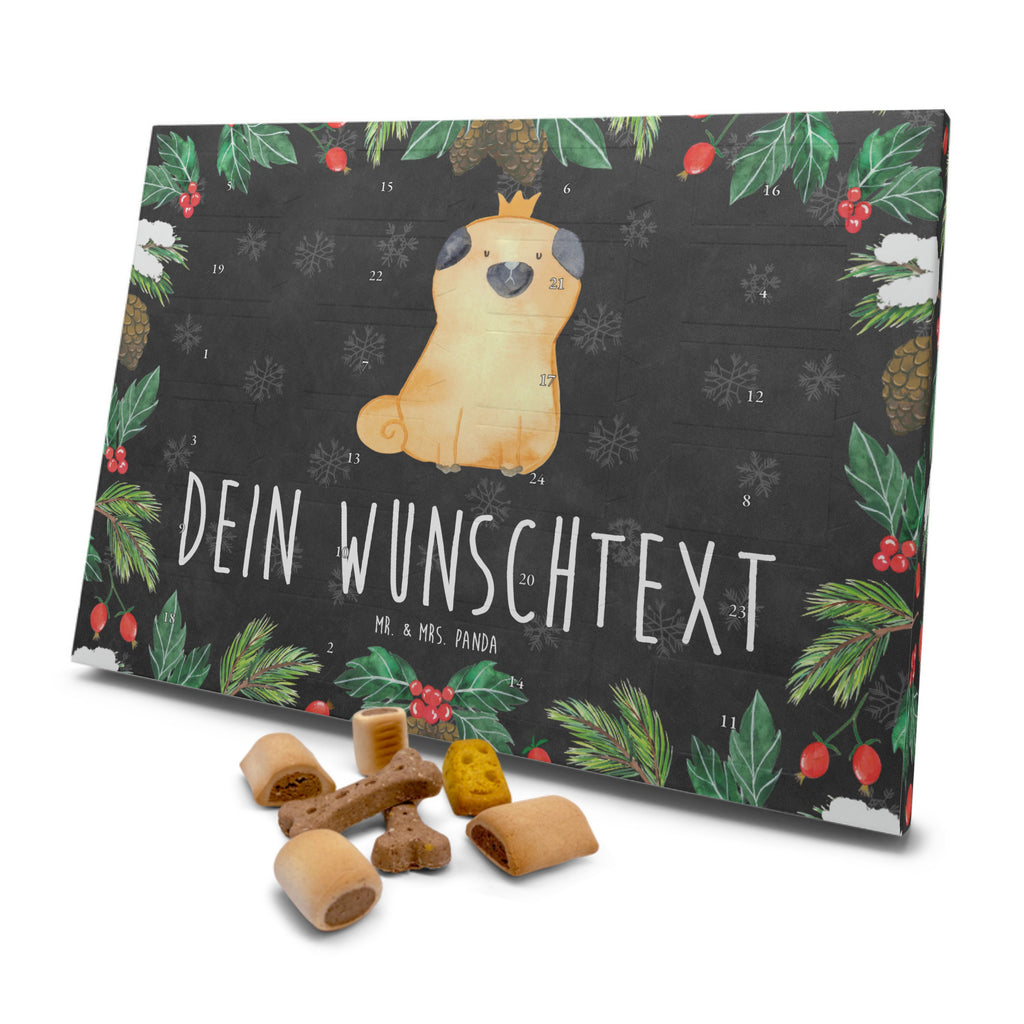 Personalisierter Hunde Adventskalender Mops Krone Hunde Adventskalender, Hund, Hundemotiv, Haustier, Hunderasse, Tierliebhaber, Hundebesitzer, Sprüche, Mops, allergisch, kinderlos, Hausregel, Hundebesitzer. Spruch, lustig