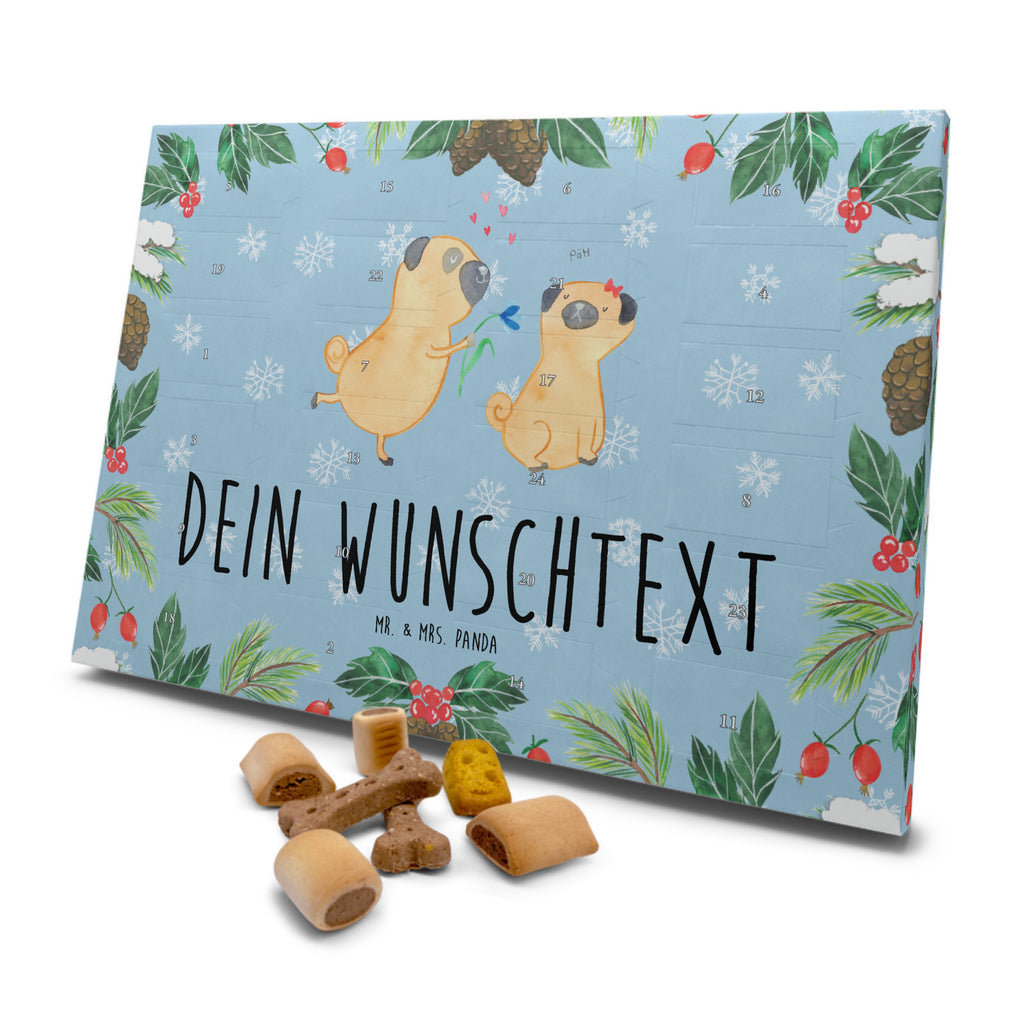 Personalisierter Hunde Adventskalender Mops Verliebt Hunde Adventskalender, Hund, Hundemotiv, Haustier, Hunderasse, Tierliebhaber, Hundebesitzer, Sprüche, Mops, Möpse, Hundeliebe, verliebt, Liebe, Liebesspruch. Verlobt, Geschenk Freund, Partner