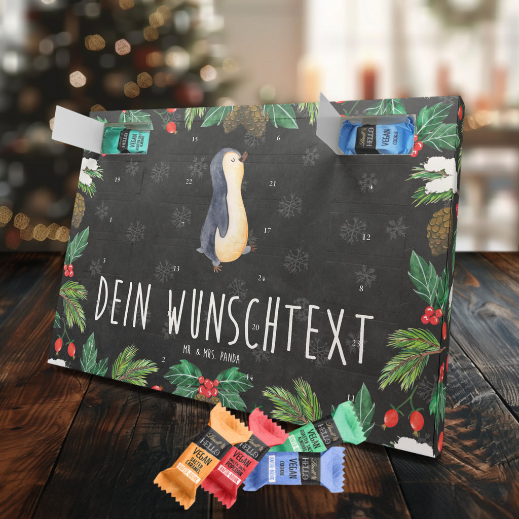 Personalisierter veganer Adventskalender Pinguin marschieren Personalisierter veganer Adventskalender, Pinguin, Pinguine, Frühaufsteher, Langschläfer, Bruder, Schwester, Familie