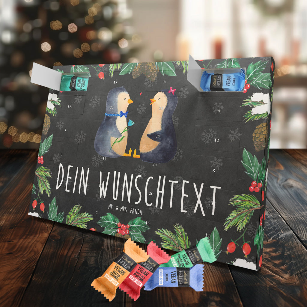 Personalisierter veganer Adventskalender Pinguin Pärchen Personalisierter veganer Adventskalender, Pinguin, Pinguine, Liebe, Liebespaar, Liebesbeweis, Liebesgeschenk, Verlobung, Jahrestag, Hochzeitstag, Hochzeit, Hochzeitsgeschenk, große Liebe, Traumpaar