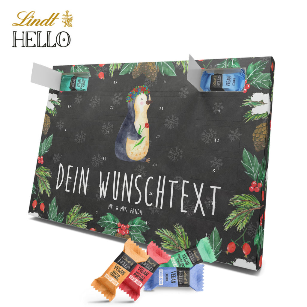 Personalisierter veganer Adventskalender Pinguin Blumen Personalisierter veganer Adventskalender, Pinguin, Pinguine, Blumenkranz, Universum, Leben, Wünsche, Ziele, Lebensziele, Motivation, Lebenslust, Liebeskummer, Geschenkidee