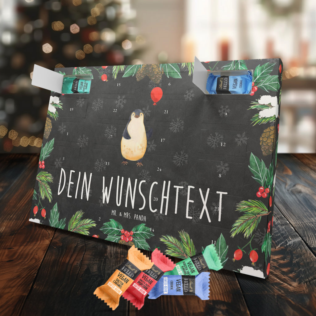 Personalisierter veganer Adventskalender Pinguin Luftballon Personalisierter veganer Adventskalender, Pinguin, Pinguine, Luftballon, Tagträume, Lebenslust, Geschenk Freundin, Geschenkidee, beste Freundin, Motivation, Neustart, neues Leben, Liebe, Glück