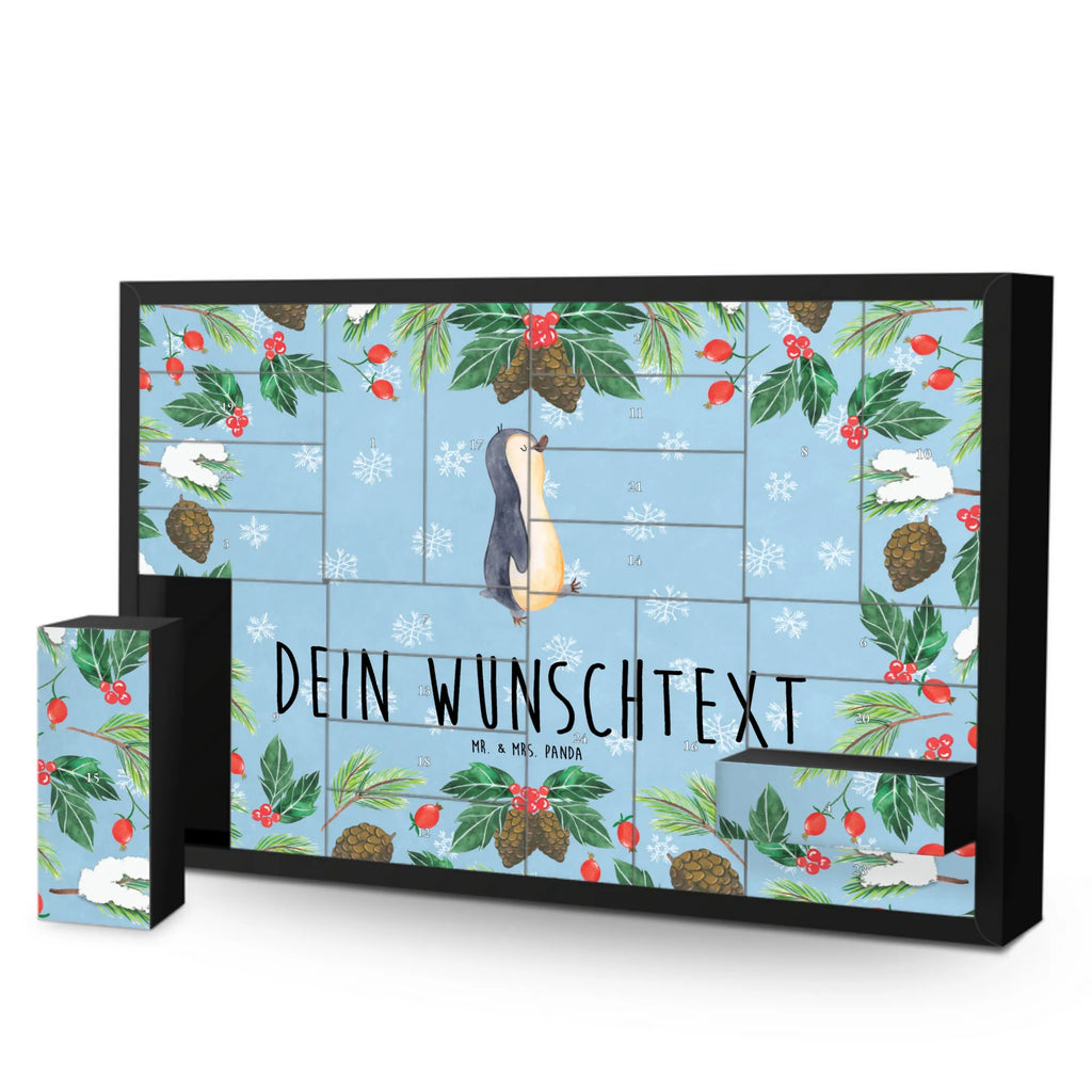 Personalisierter Befüllbarer Adventskalender Pinguin marschieren Befüllbarer Adventskalender, Adventskalender zum selbst befüllen, Pinguin, Pinguine, Frühaufsteher, Langschläfer, Bruder, Schwester, Familie