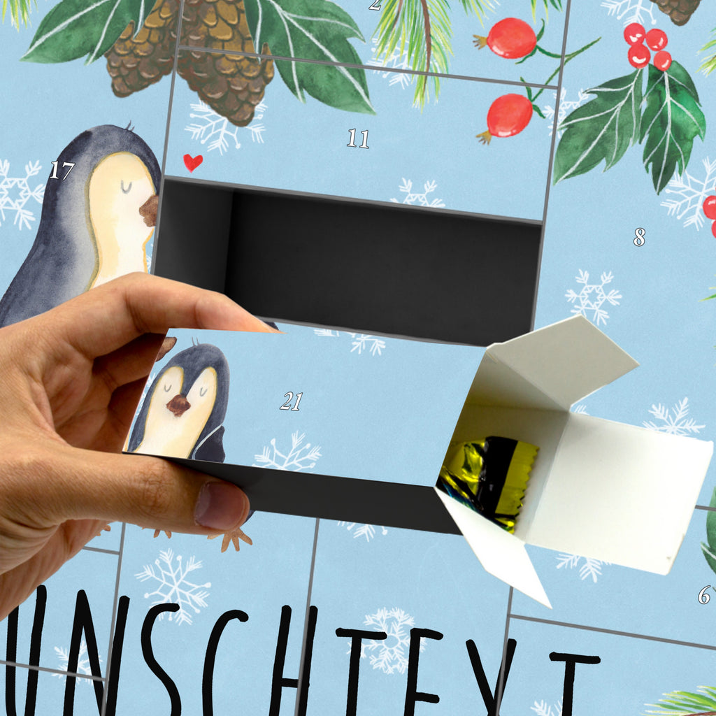 Personalisierter Befüllbarer Adventskalender Pinguin umarmen Befüllbarer Adventskalender, Adventskalender zum selbst befüllen, Pinguin, Liebe, Liebespaar, Liebesbeweis, Liebesgeschenk, Verlobung, Jahrestag, Hochzeitstag, Hochzeit, Hochzeitsgeschenk