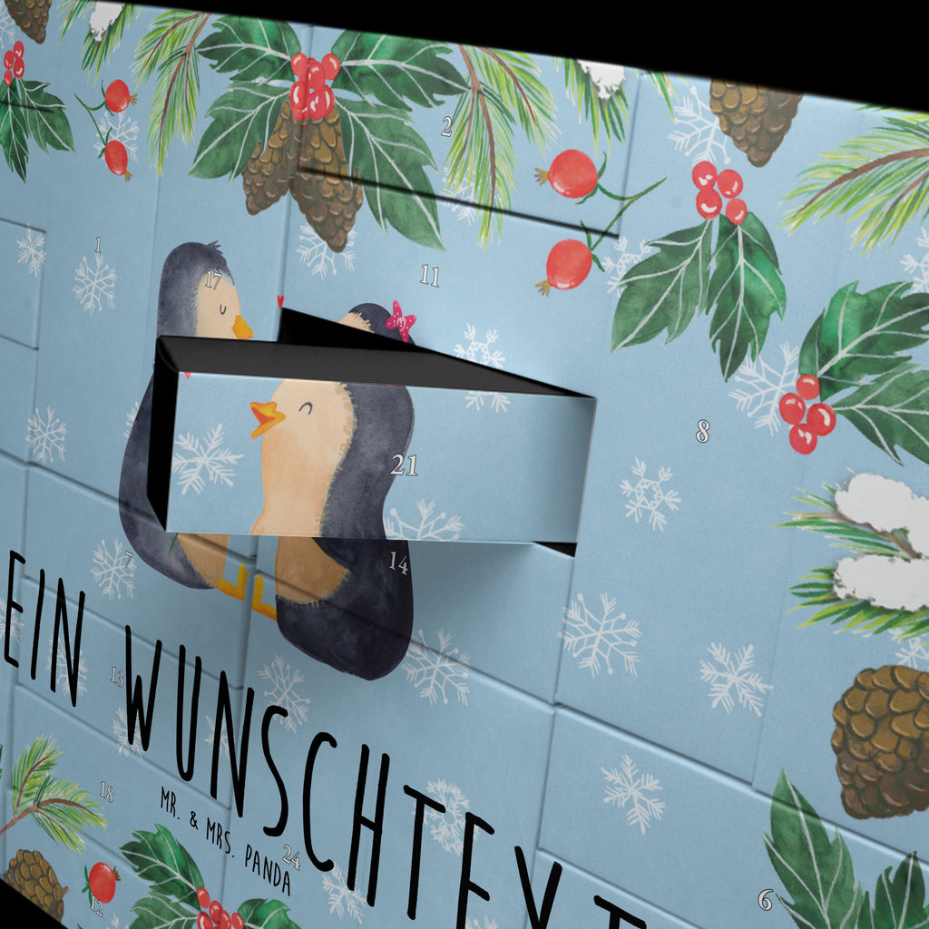 Personalisierter Befüllbarer Adventskalender Pinguin Pärchen Befüllbarer Adventskalender, Adventskalender zum selbst befüllen, Pinguin, Pinguine, Liebe, Liebespaar, Liebesbeweis, Liebesgeschenk, Verlobung, Jahrestag, Hochzeitstag, Hochzeit, Hochzeitsgeschenk, große Liebe, Traumpaar