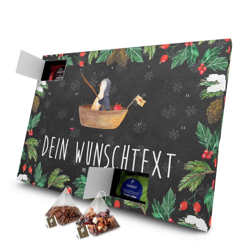 Personalisierter Tee Adventskalender Pinguin Angelboot Personalisierter Tee Adventskalender, Pinguin, Pinguine, Angeln, Boot, Angelboot, Lebenslust, Leben, genießen, Motivation, Neustart, Neuanfang, Trennung, Scheidung, Geschenkidee Liebeskummer