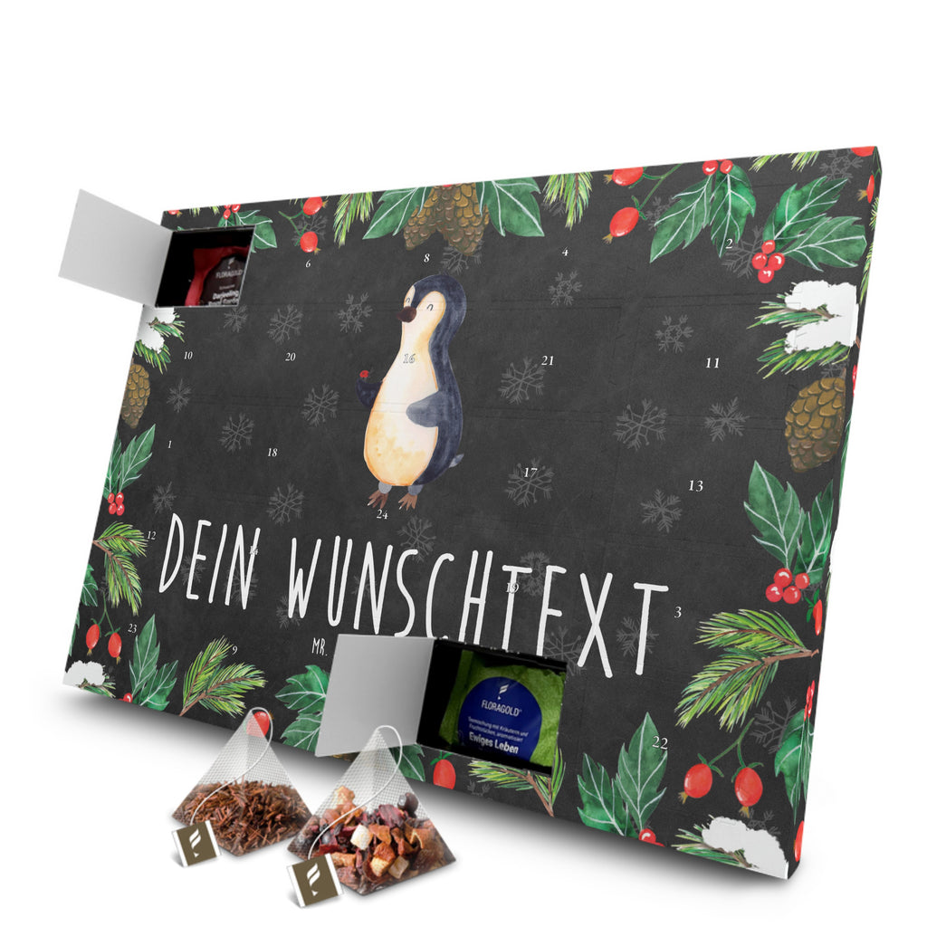 Personalisierter Tee Adventskalender Pinguin Marienkäfer Personalisierter Tee Adventskalender, Pinguin, Pinguine, Marienkäfer, Liebe, Wunder, Glück, Freude, Lebensfreude