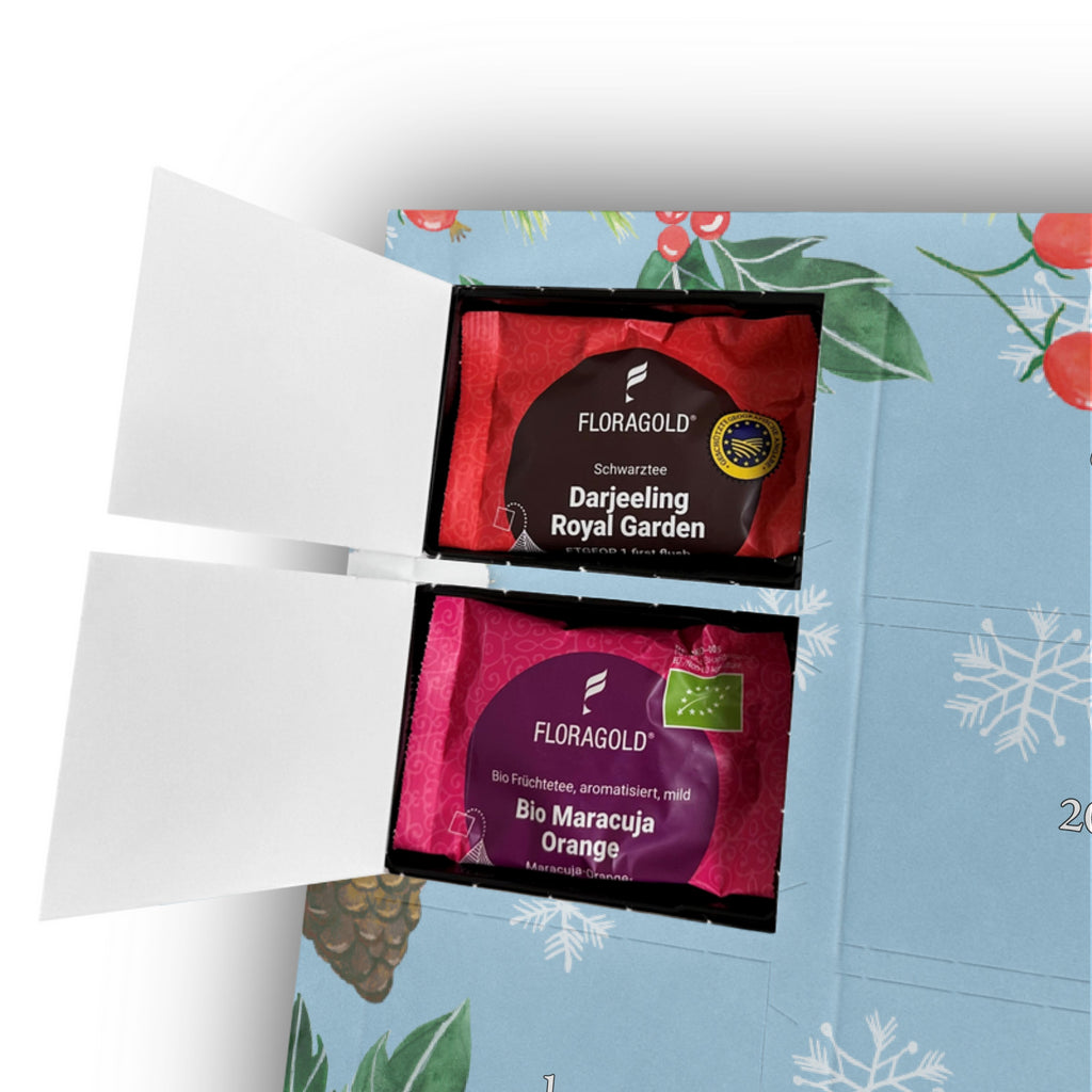 Personalisierter Tee Adventskalender Pinguin Duschen Personalisierter Tee Adventskalender, Pinguin, Pinguine, Dusche, duschen, Lebensmotto, Motivation, Neustart, Neuanfang, glücklich sein