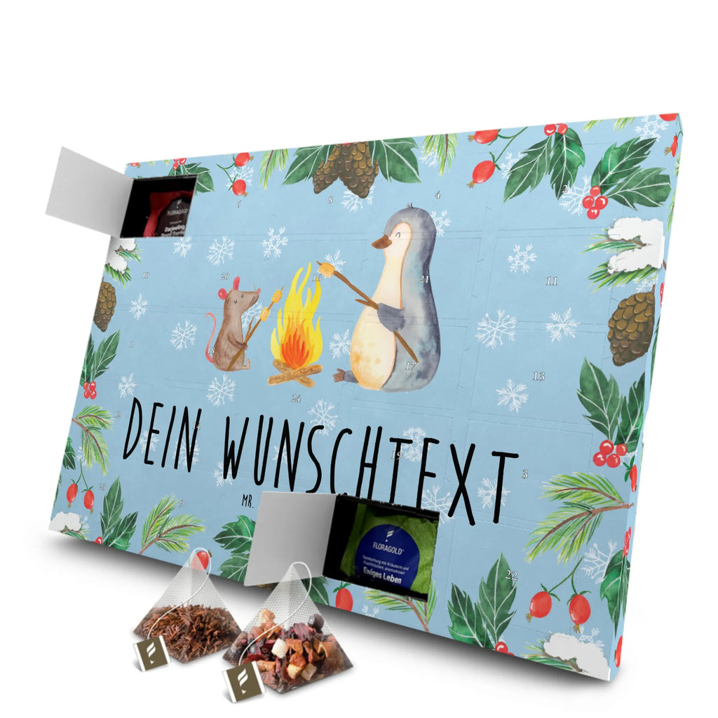 Personalisierter Tee Adventskalender Pinguin Lagerfeuer Personalisierter Tee Adventskalender, Pinguin, Maus, Pinguine, Lagerfeuer, Leben, Arbeit, Job, Motivation, Büro, Büroalltag, Lebensspruch, Lebensmotivation, Neustart, Liebe, grillen, Feuer, Marshmallows